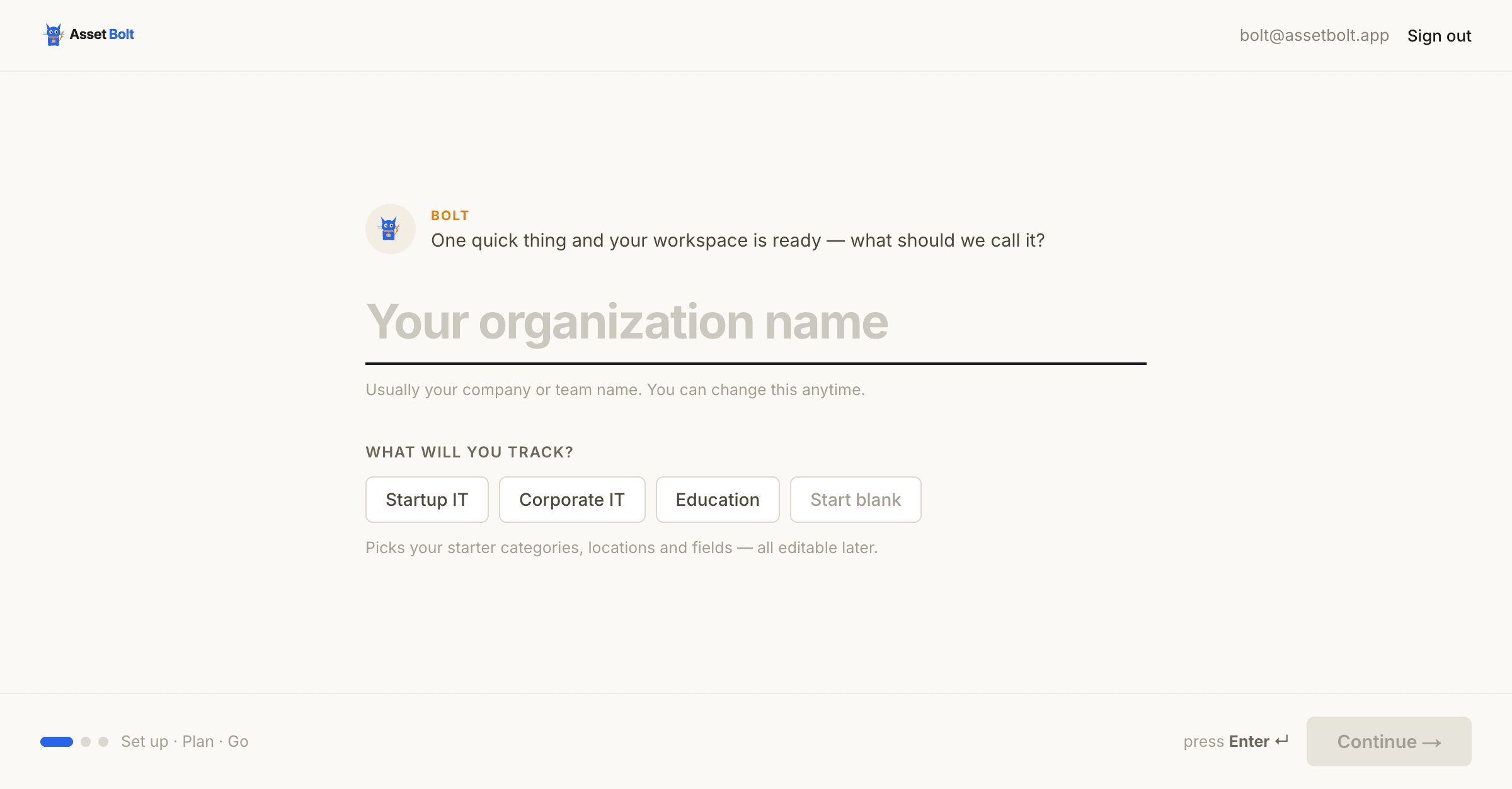 Setting up your organization